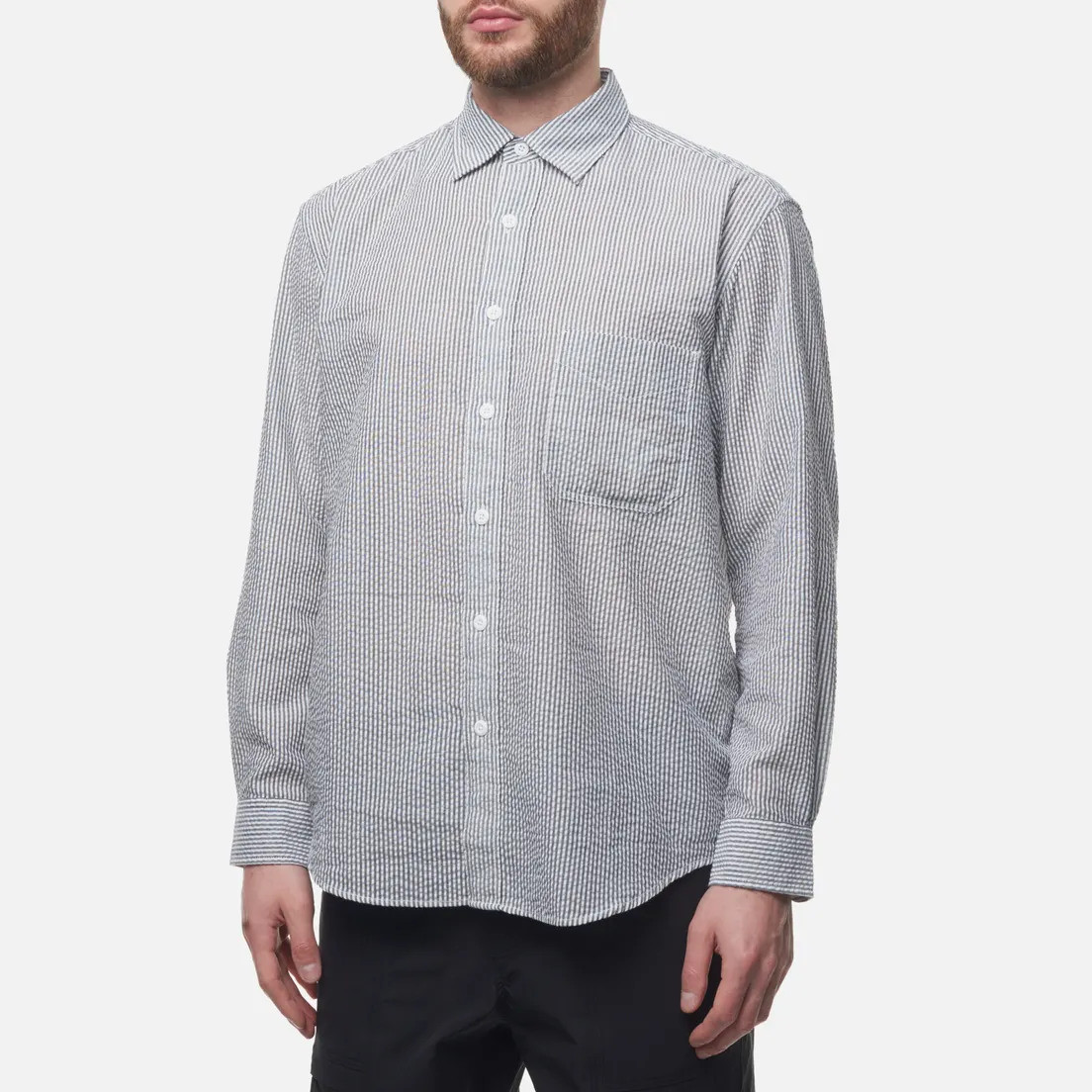 FrizmWORKS Мужская рубашка OG Stripe Seersucker