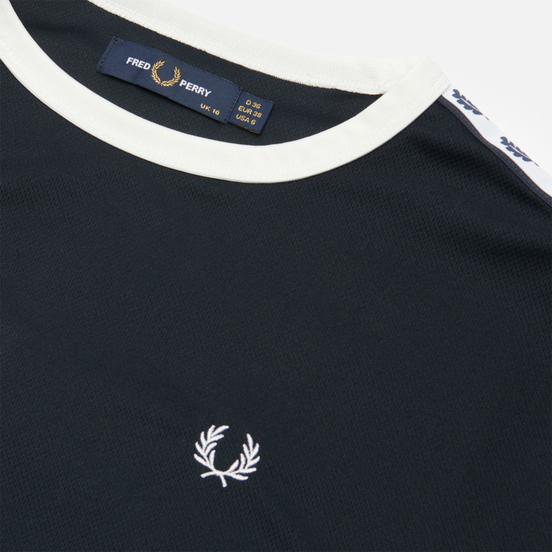 Женская футболка Fred Perry Boxy Taped Ringer Navy