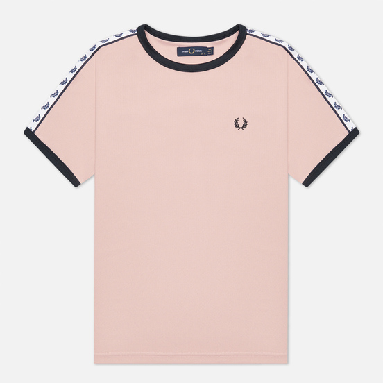 Женская футболка Fred Perry Boxy Taped Ringer Chalky Pink