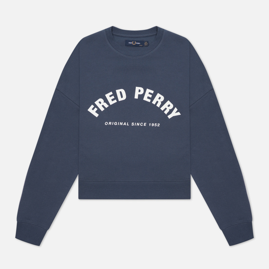 Женская толстовка Fred Perry Arch Branded Crew Ombre Blue