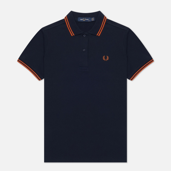Женское поло Fred Perry G3600 Navy/Adobe/Adobe