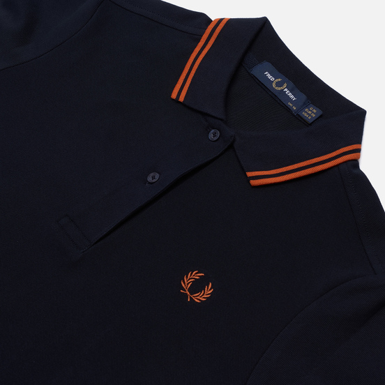 Женское поло Fred Perry G3600 Navy/Adobe/Adobe