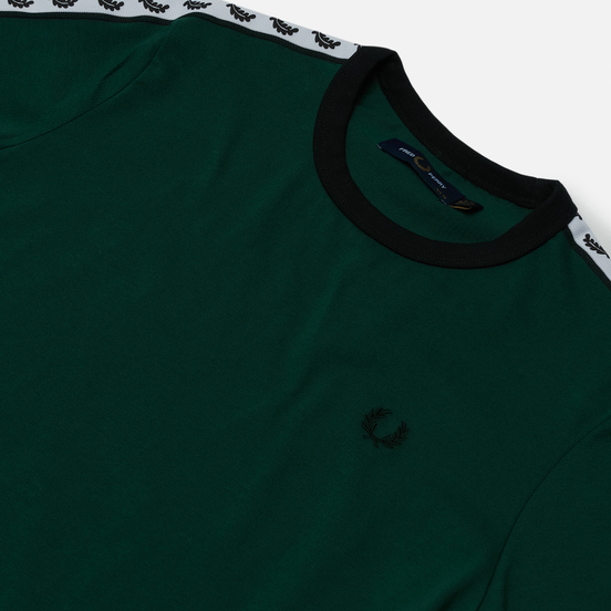Женская футболка Fred Perry Laurel Sports Authentic Taped Ringer Ivy