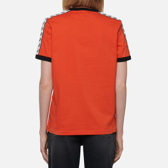 Женская футболка Fred Perry Laurel Sports Authentic Taped Ringer Tangerine Tango