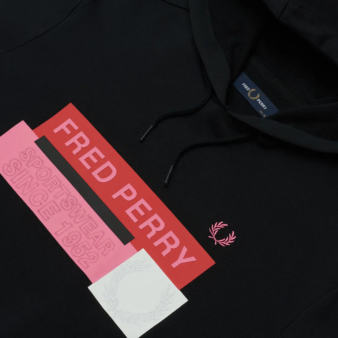 Fred Perry Женская толстовка Colour Block Graphic Print Hoodie