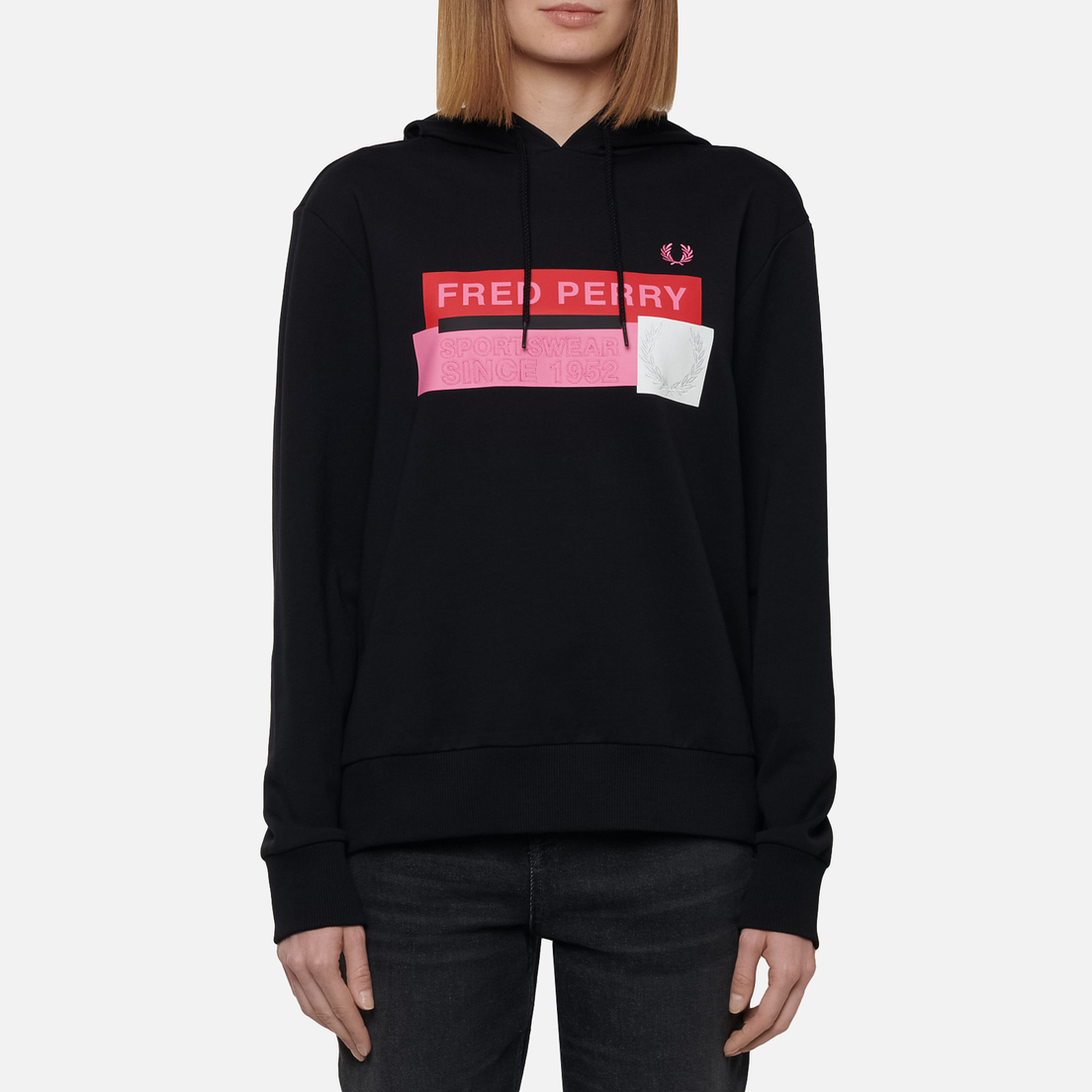Fred Perry Женская толстовка Colour Block Graphic Print Hoodie