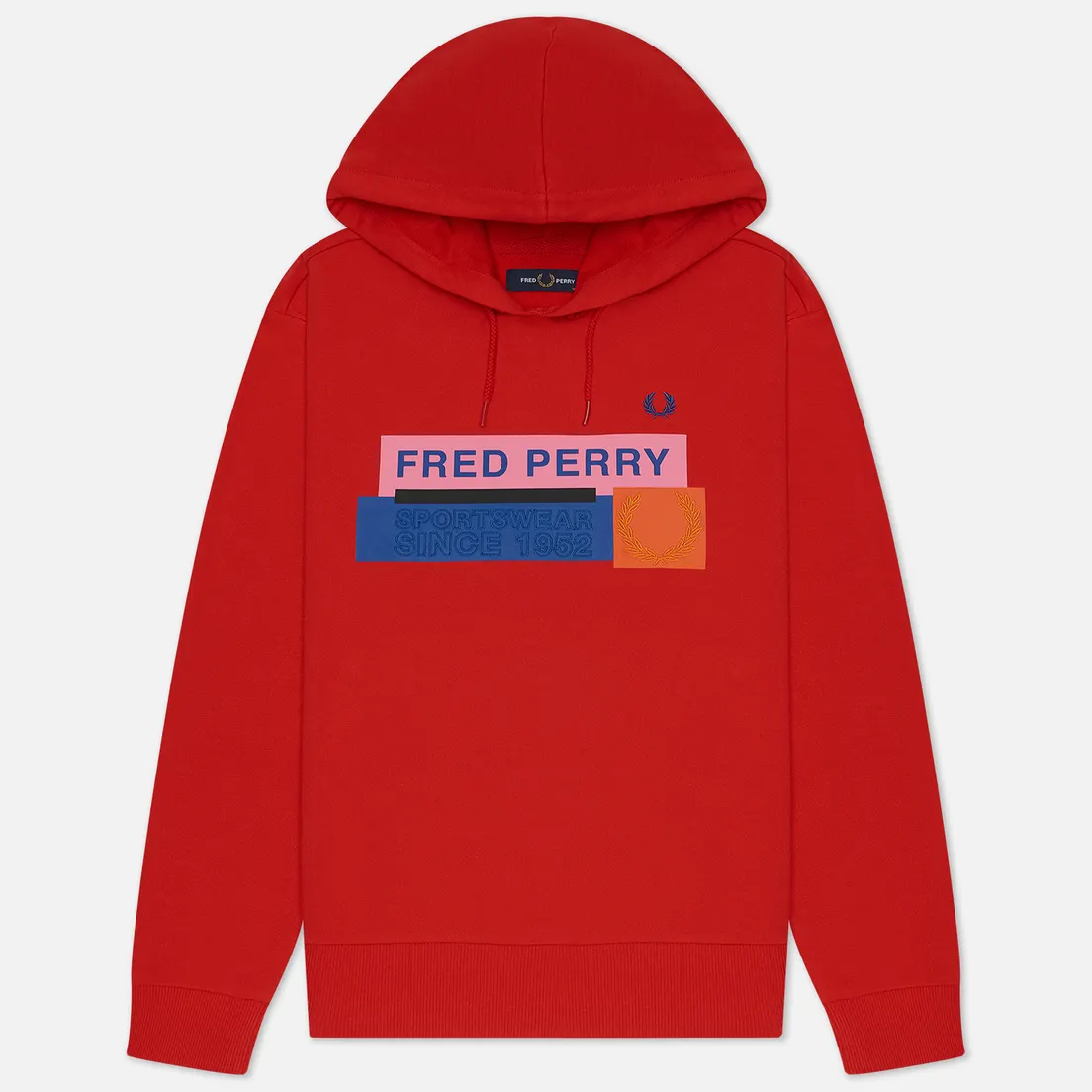 Fred Perry Женская толстовка Colour Block Graphic Print Hoodie