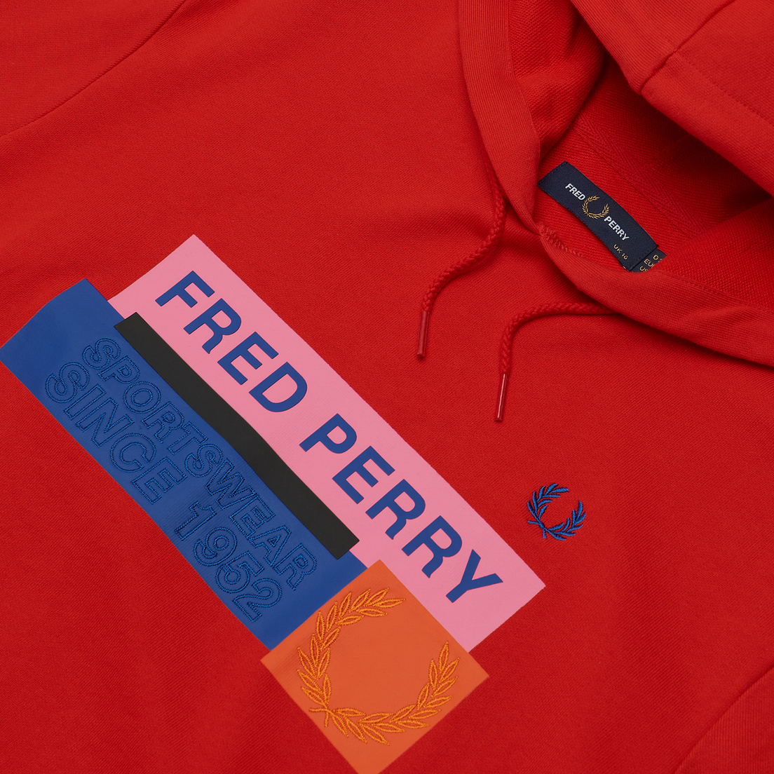 Fred Perry Женская толстовка Colour Block Graphic Print Hoodie