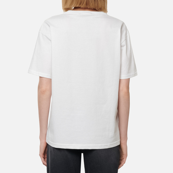 Женская футболка Fred Perry Branded Tape Embroidered White