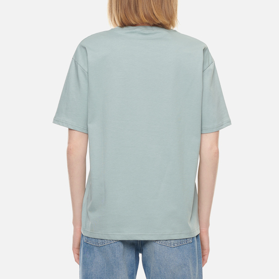 Женская футболка Fred Perry Branded Tape Embroidered Silver Blue