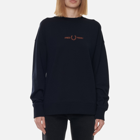 Женская толстовка Fred Perry Embroidered Navy