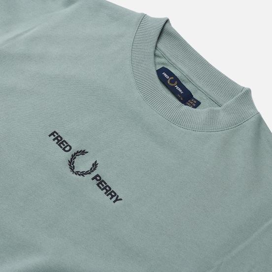 Женская толстовка Fred Perry Embroidered Silver Blue