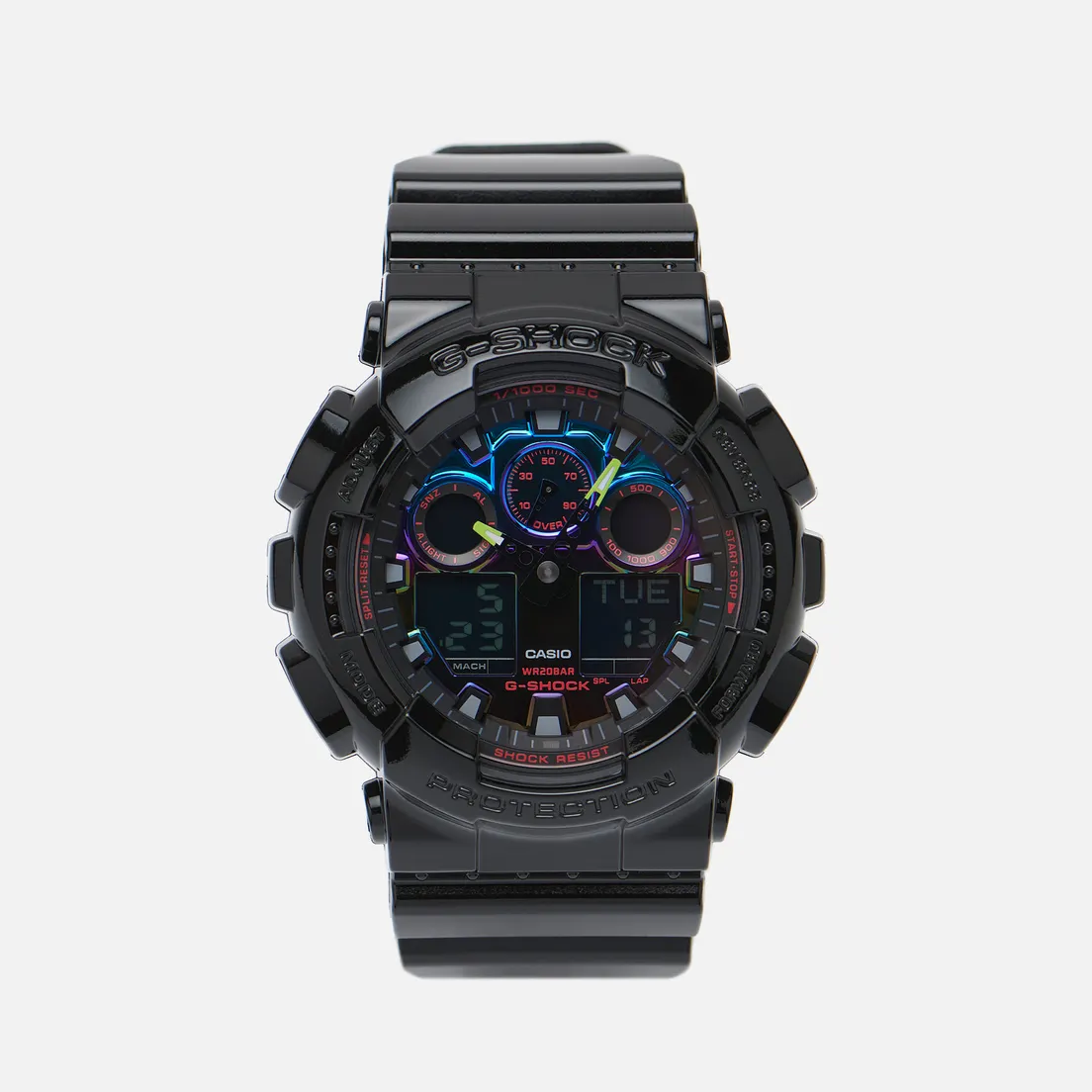 CASIO Наручные часы G-SHOCK GA-100RGB-1A Virtual Rainbow