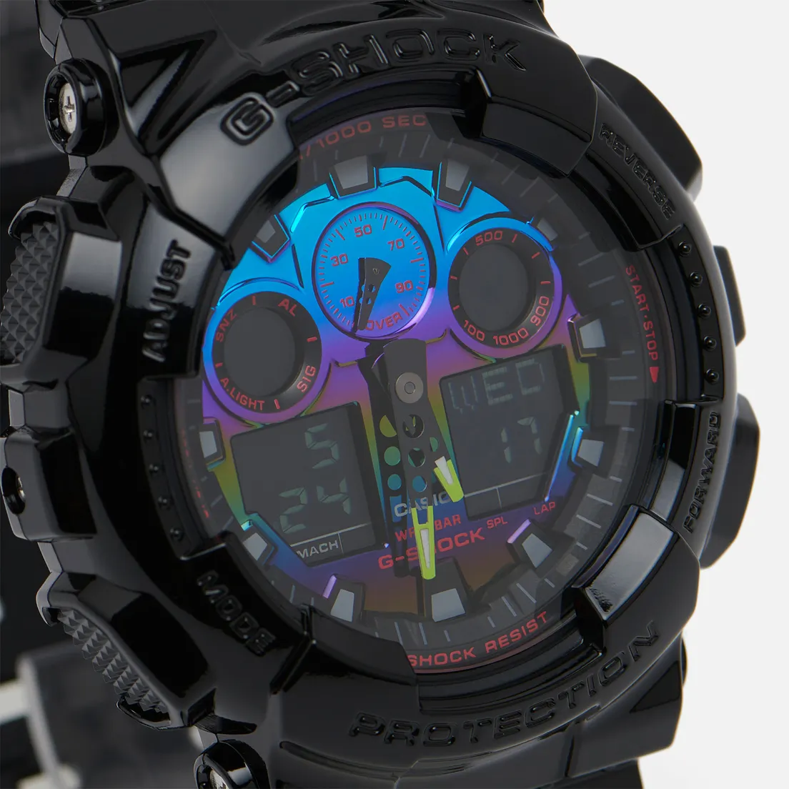 CASIO Наручные часы G-SHOCK GA-100RGB-1A Virtual Rainbow