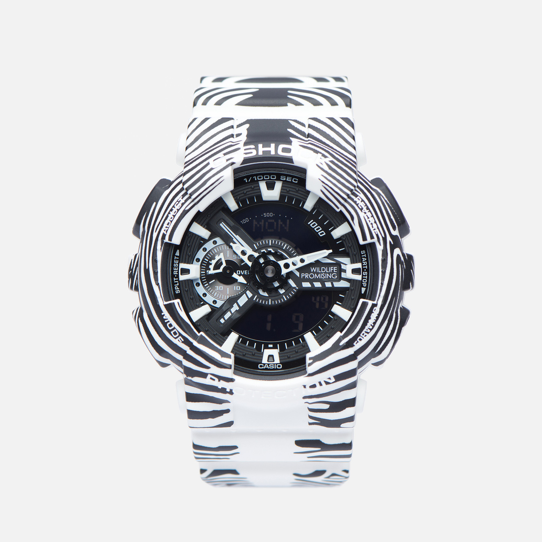 CASIO x Wildlife Promising G SHOCK GA 110WLP 7A Zebra GA 110WLP 7A