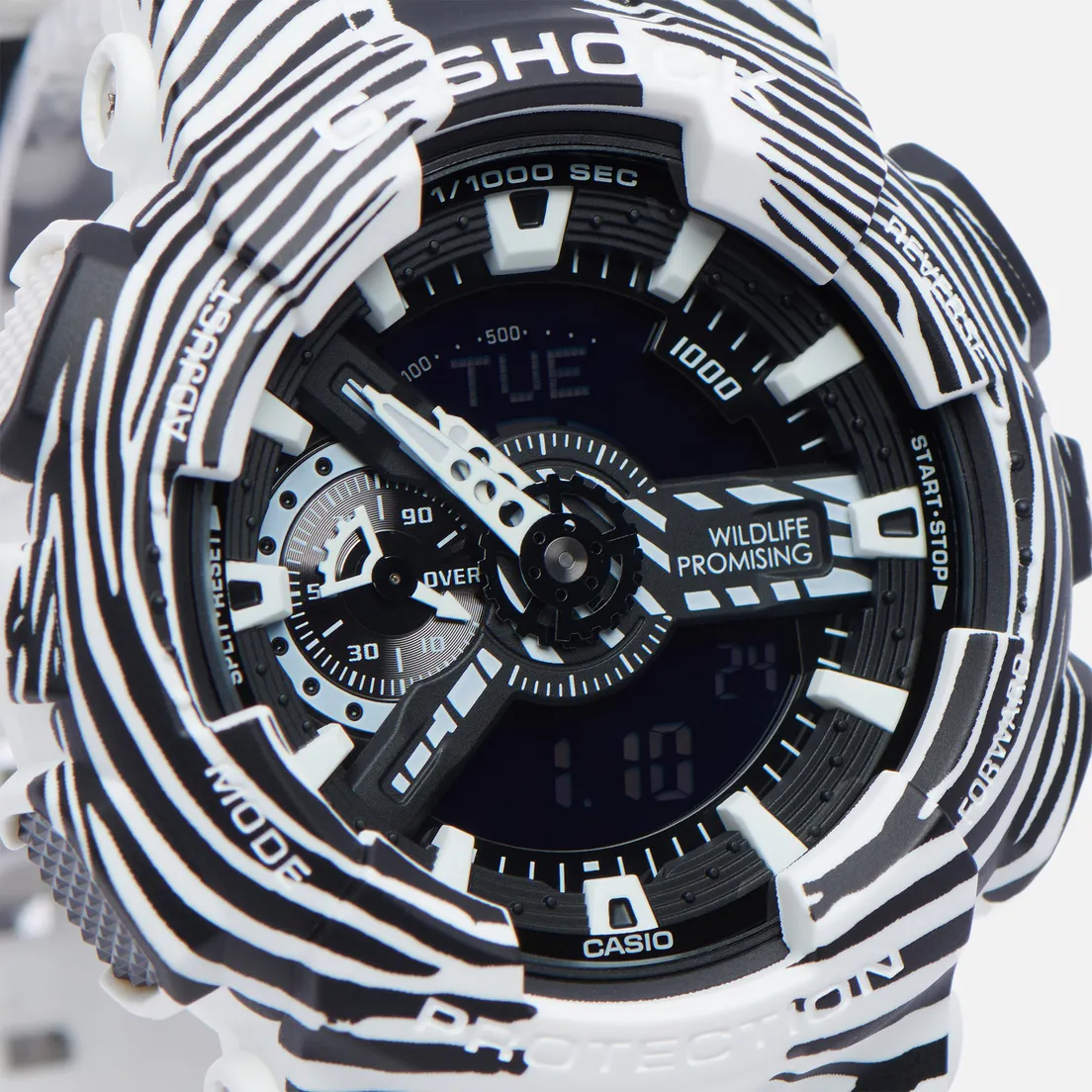 CASIO Наручные часы x Wildlife Promising G-SHOCK GA-110WLP-7A Zebra