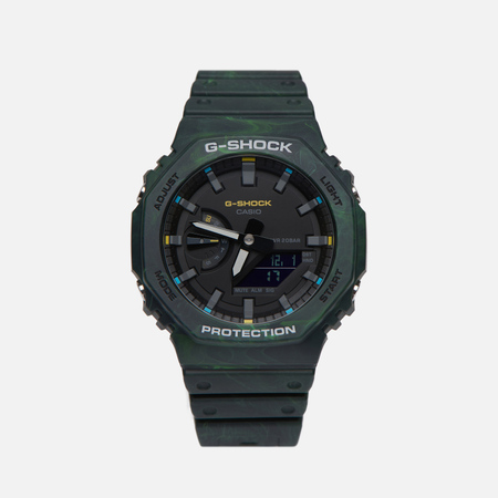 фото Наручные часы casio g-shock ga-2100fr-3a foggy forest, цвет зелёный