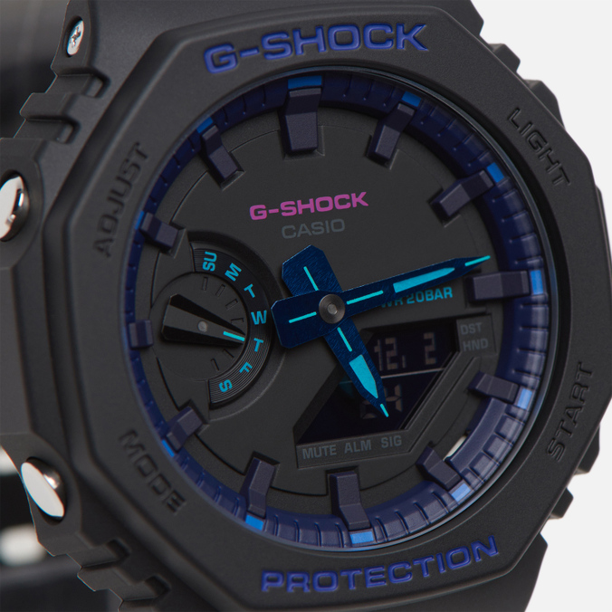 Наручные часы CASIO, цвет чёрный, размер UNI GA-2100VB-1AER G-SHOCK GA-2100VB-1AER Virtual Blue - фото 3