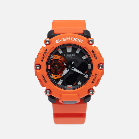 фото Наручные часы casio g-shock ga-2200m-4a carbon core guard, цвет оранжевый