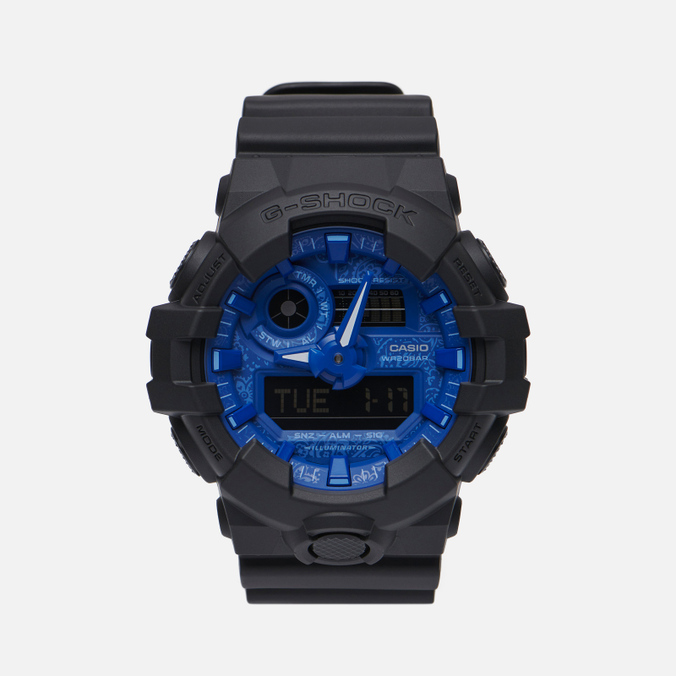 Наручные часы CASIO G-SHOCK GA-700BP-1A Blue Paisley Series, цвет чёрный