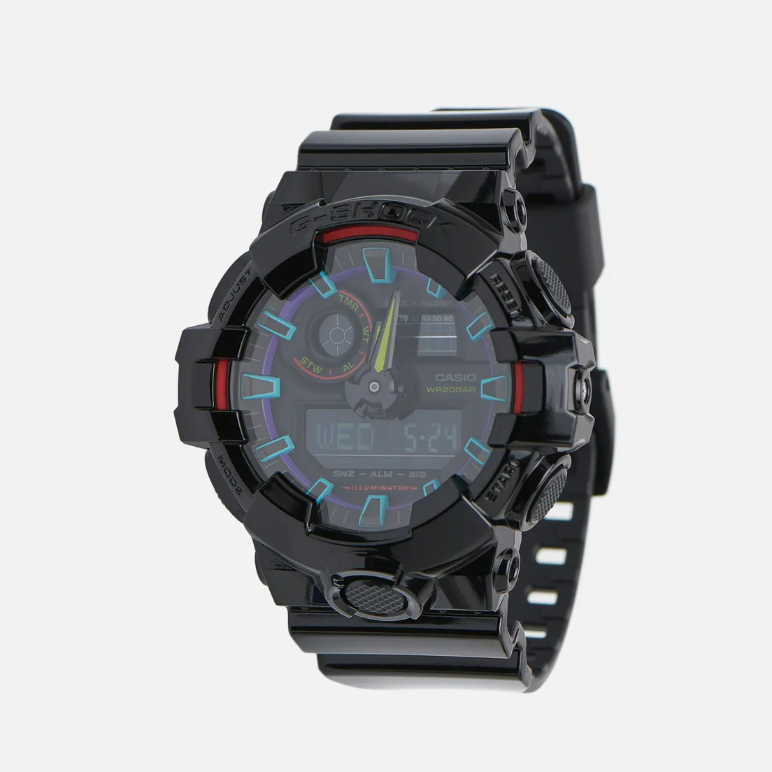 CASIO Наручные часы G-SHOCK GA-700RGB-1A Virtual Rainbow