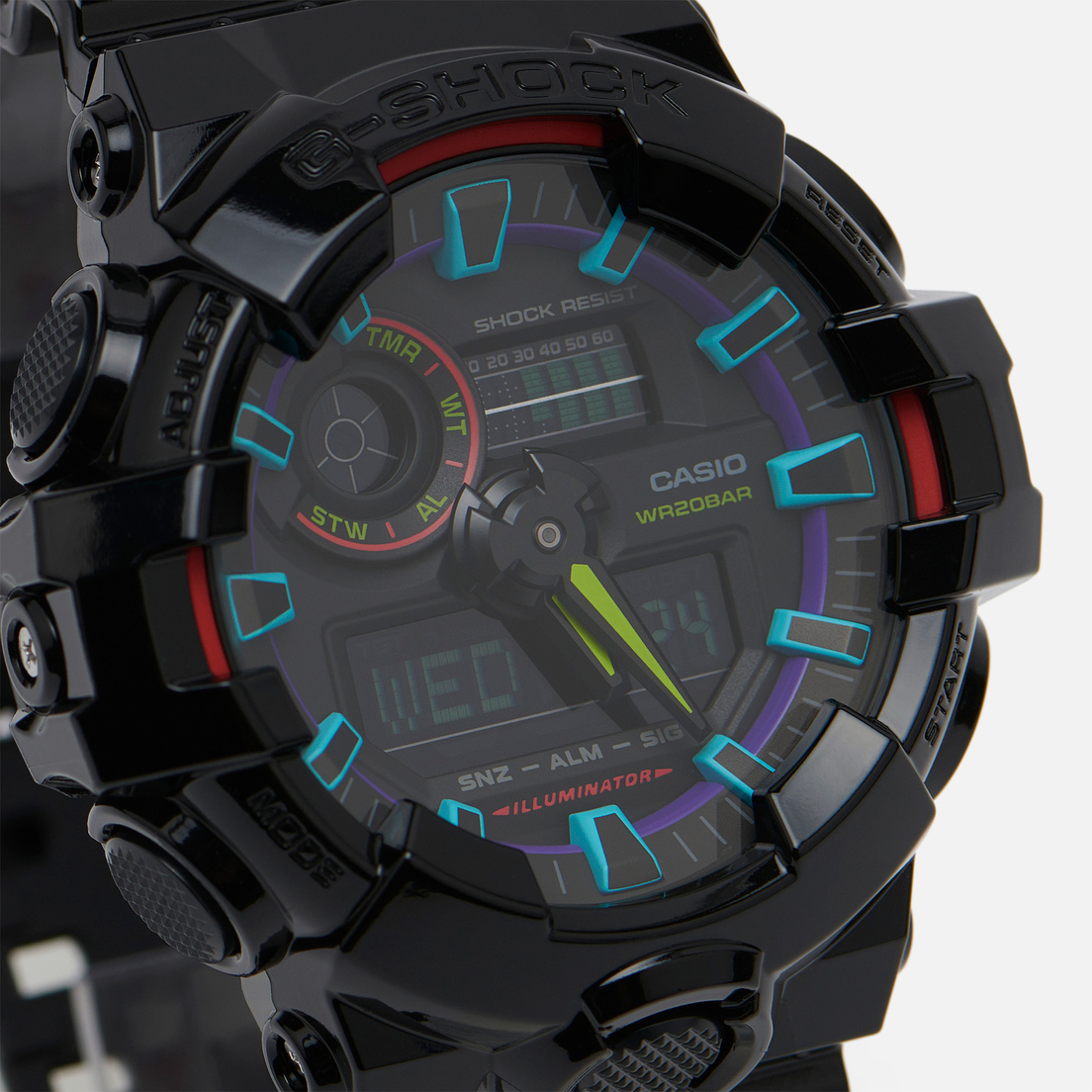 CASIO Наручные часы G-SHOCK GA-700RGB-1A Virtual Rainbow