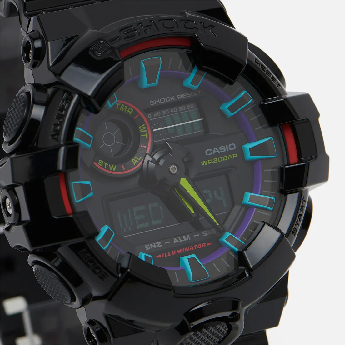 CASIO Наручные часы G-SHOCK GA-700RGB-1A Virtual Rainbow