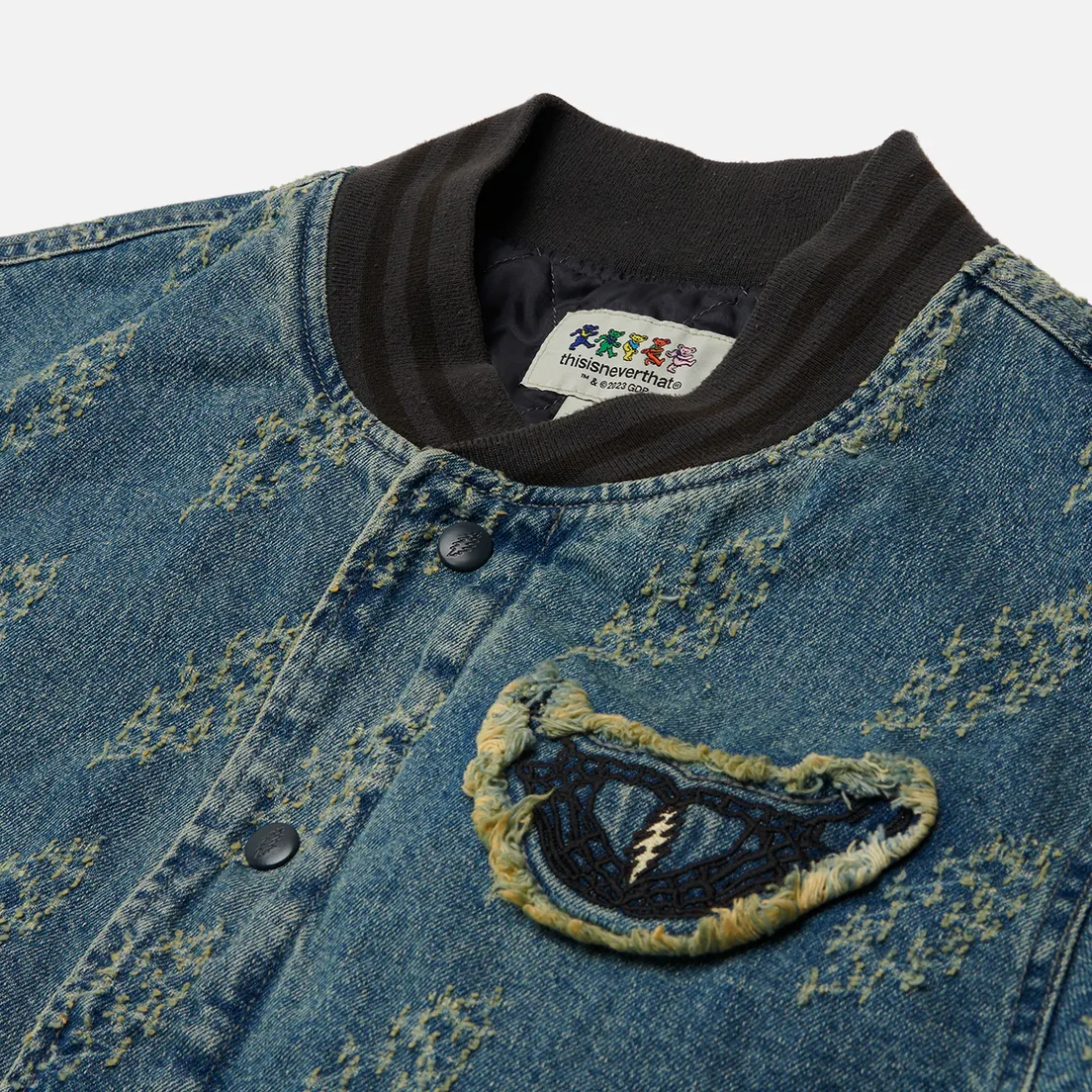 thisisneverthat Мужская куртка бомбер x Grateful Dead Lightning Denim Varsity