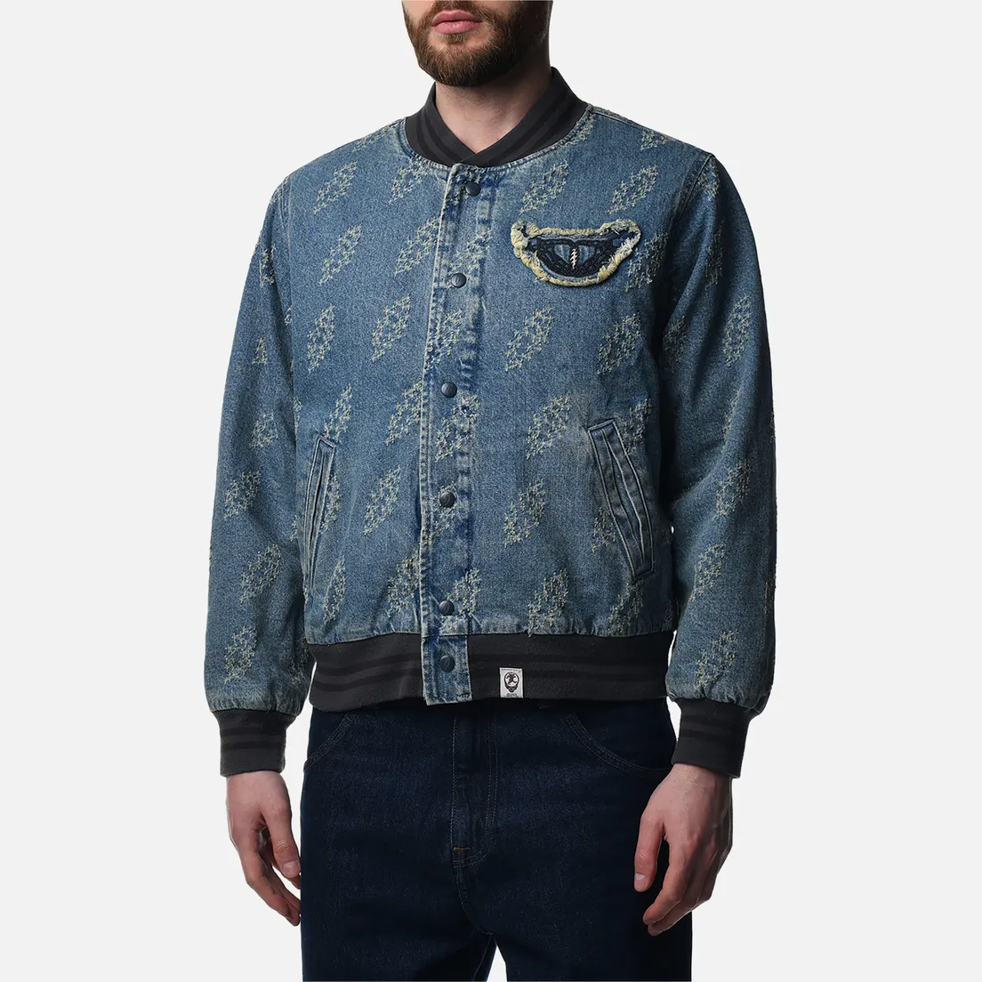 thisisneverthat Мужская куртка бомбер x Grateful Dead Lightning Denim Varsity