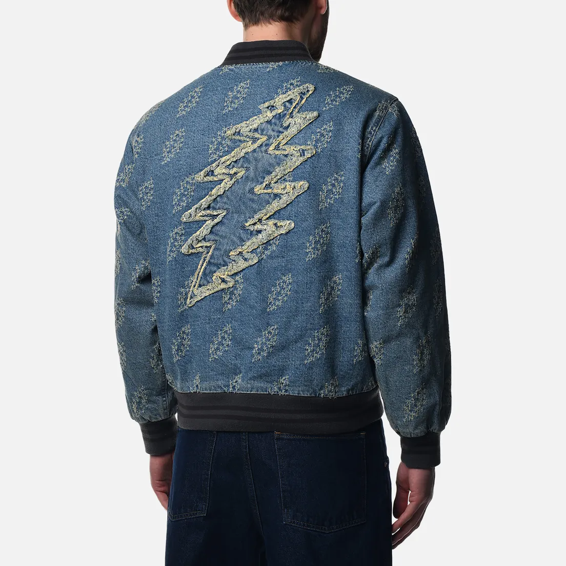 thisisneverthat Мужская куртка бомбер x Grateful Dead Lightning Denim Varsity