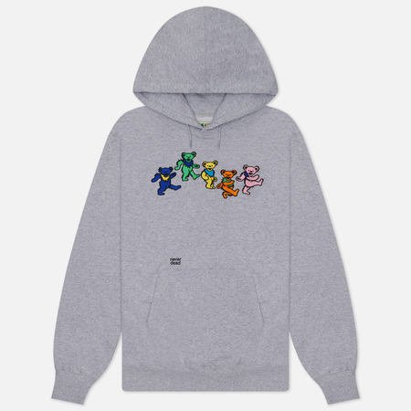 фото Мужская толстовка thisisneverthat x grateful dead dancing bears hoodie, цвет серый, размер s