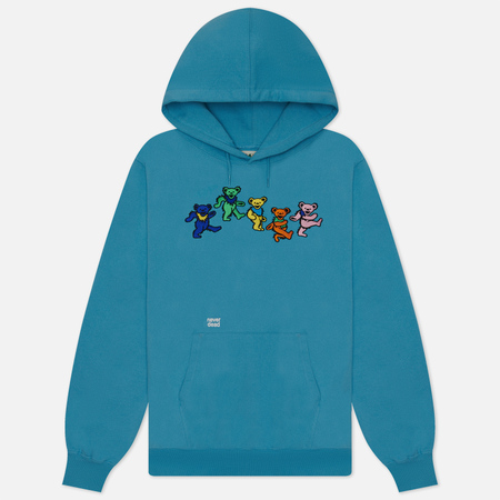 фото Мужская толстовка thisisneverthat x grateful dead dancing bears hoodie, цвет голубой, размер s