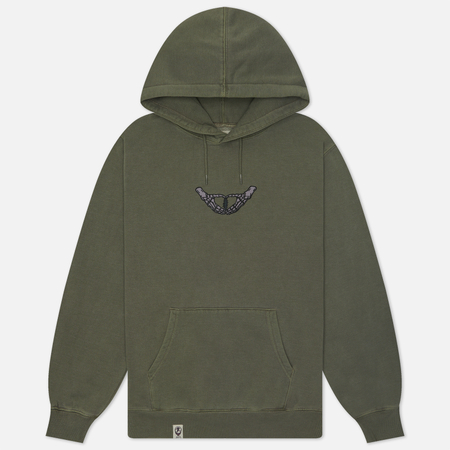 фото Мужская толстовка thisisneverthat x grateful dead heart skeleton hands hoodie, цвет оливковый, размер s
