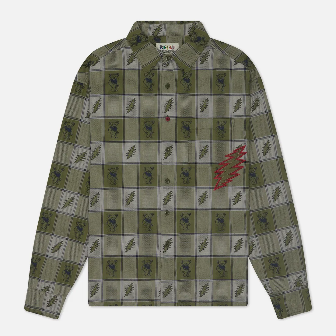 thisisneverthat Мужская рубашка x Grateful Dead Lightning Jacquard
