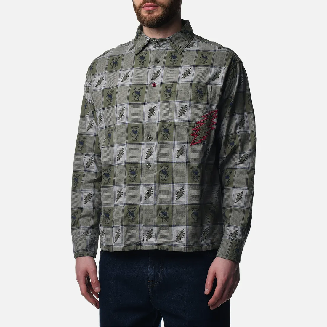 thisisneverthat Мужская рубашка x Grateful Dead Lightning Jacquard