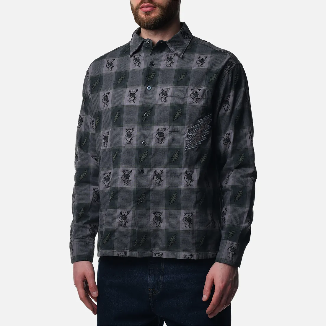 thisisneverthat Мужская рубашка x Grateful Dead Lightning Jacquard