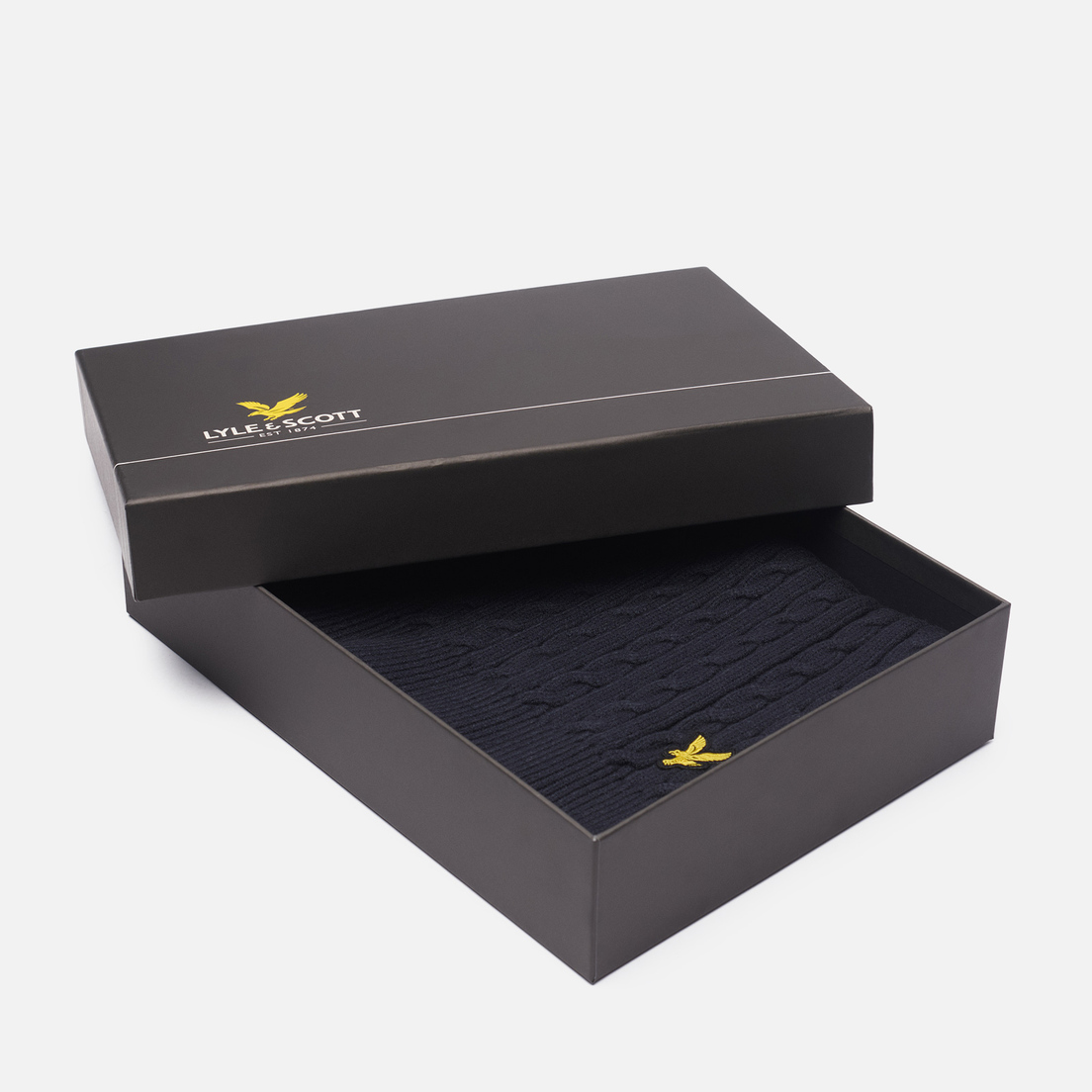 Lyle & Scott Подарочный набор Cable Bobble Scarf & Beanie