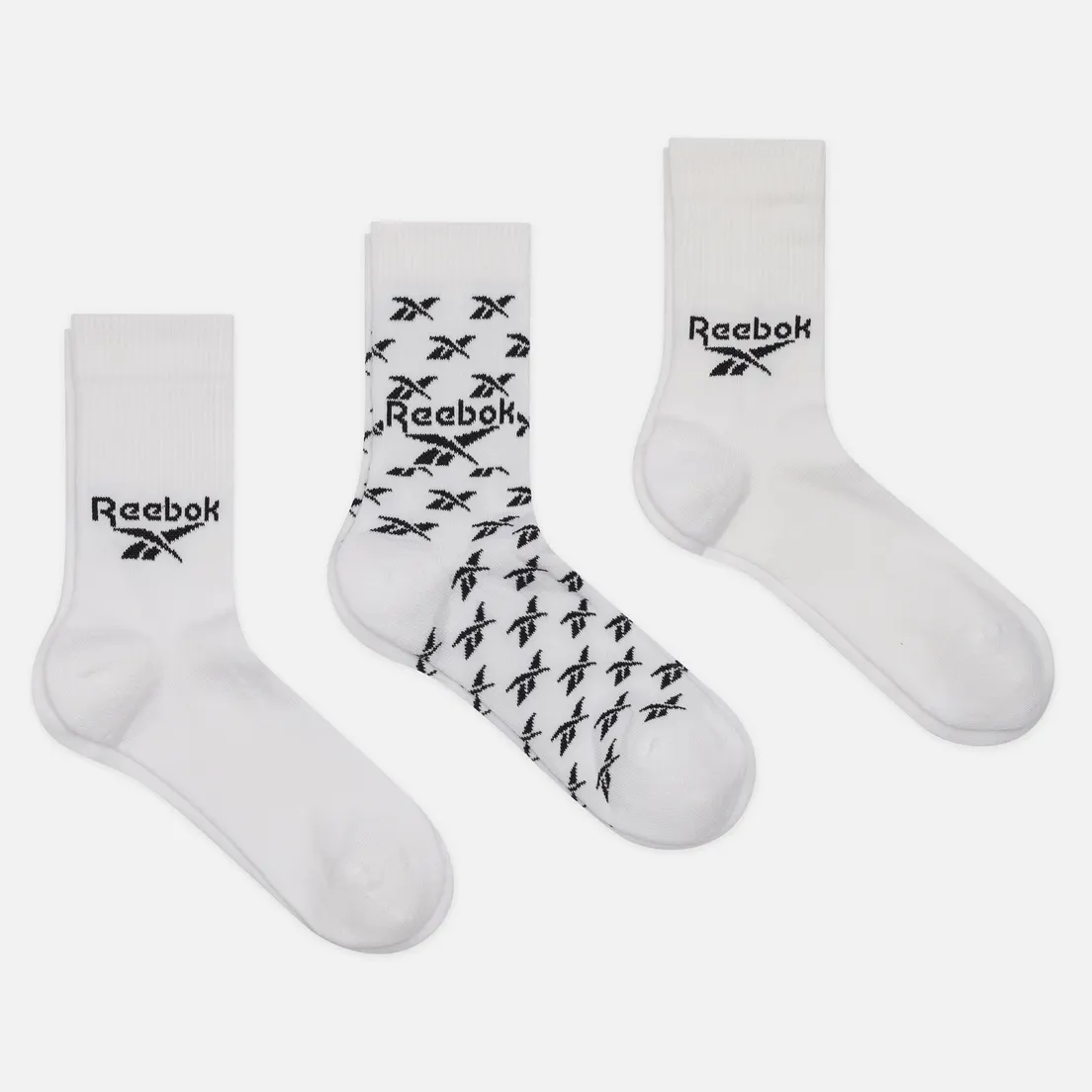 Reebok Комплект носков 3-Pack Classic Fold-Over Crew