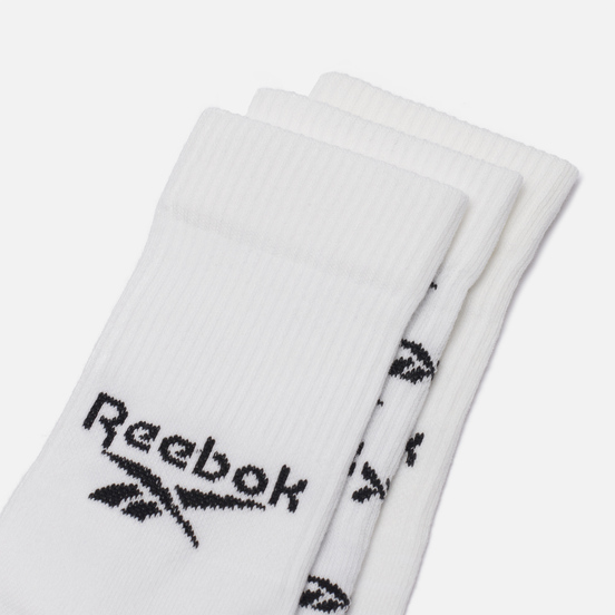 Комплект носков Reebok 3-Pack Classic Fold-Over Crew White