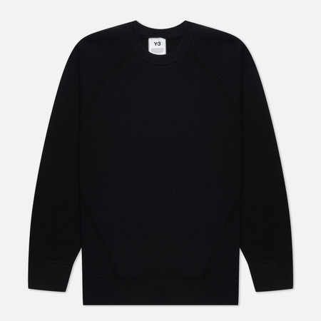 Мужской свитер Y-3 Classic Winter Knit Crew Neck, цвет чёрный, размер L