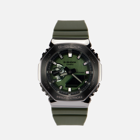 Наручные часы CASIO G-SHOCK GM-2100B-3AER Metal Covered, цвет оливковый