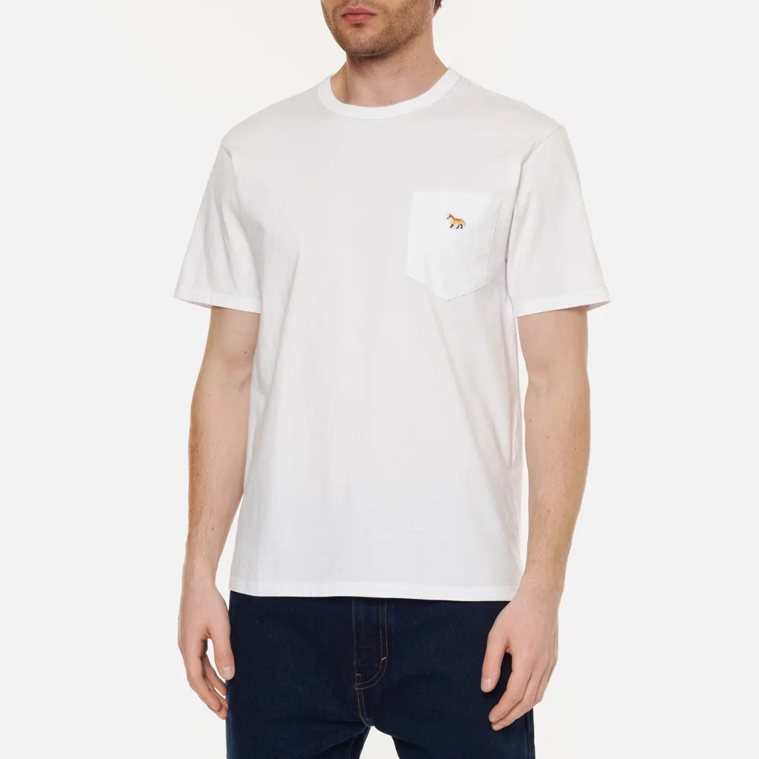 Maison Kitsune Мужская футболка Profile Fox Patch Pocket