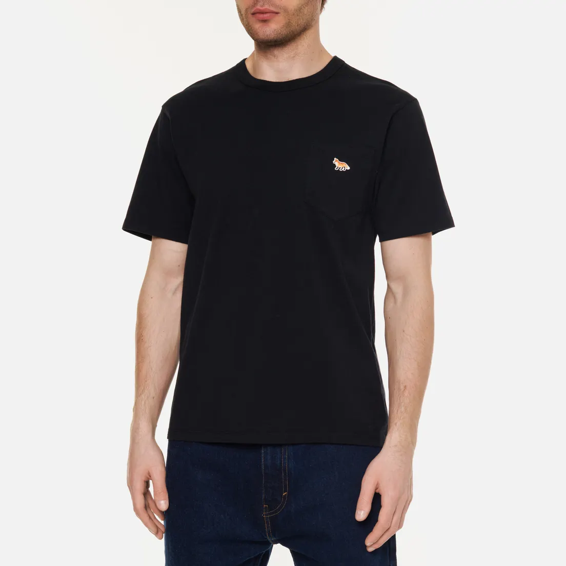 Maison Kitsune Мужская футболка Profile Fox Patch Pocket