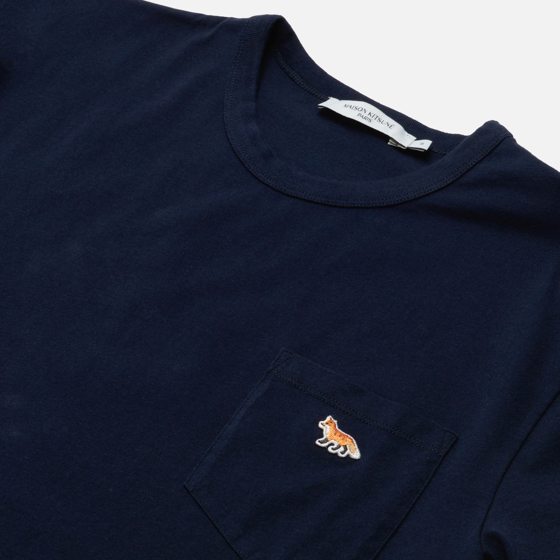 Maison Kitsune Мужская футболка Profile Fox Patch Pocket