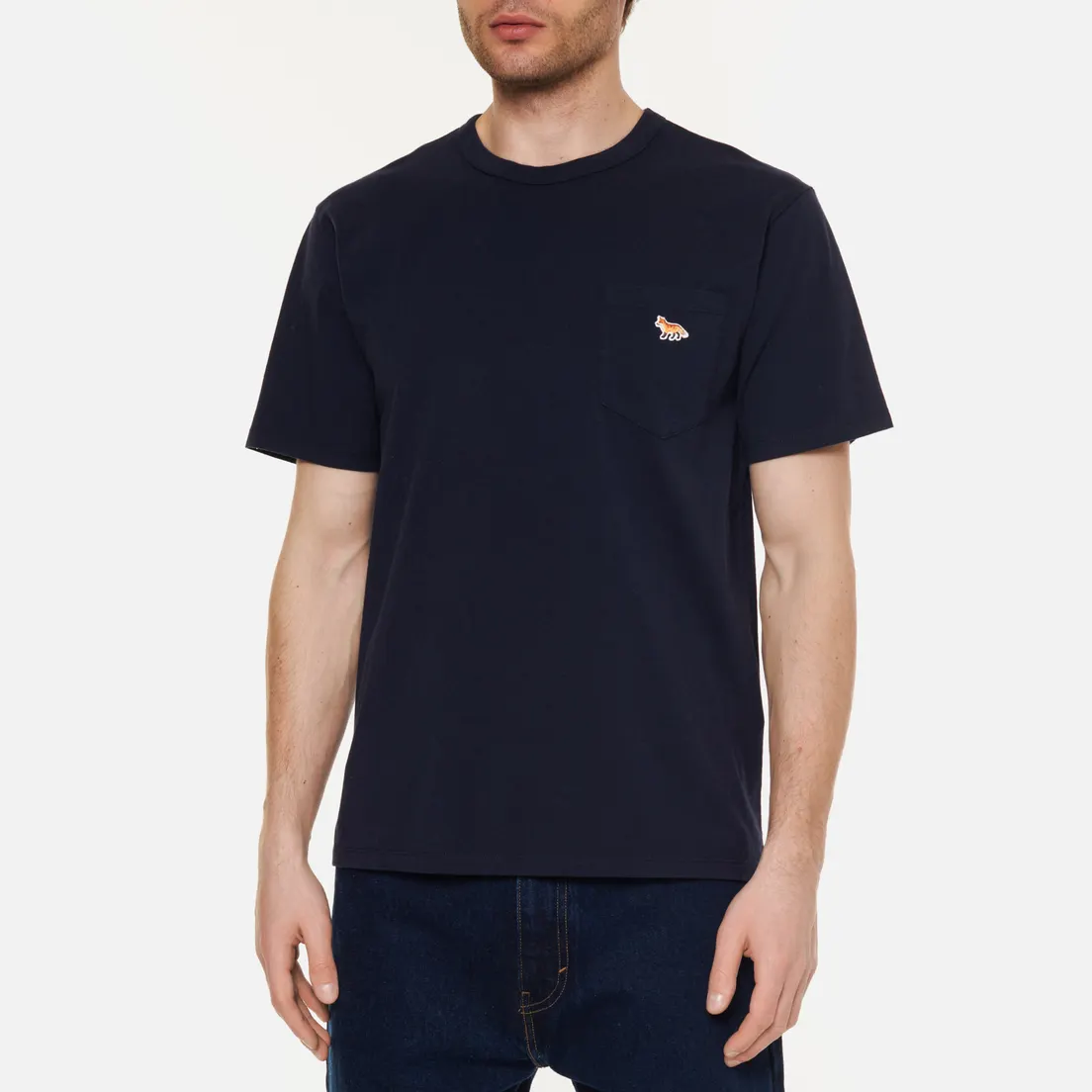 Maison Kitsune Мужская футболка Profile Fox Patch Pocket