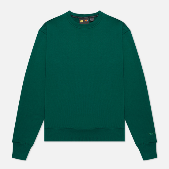 Мужская толстовка adidas Originals x Pharrell Williams Basics Crew Dark Green