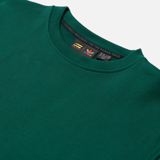 Мужская толстовка adidas Originals x Pharrell Williams Basics Crew Dark Green