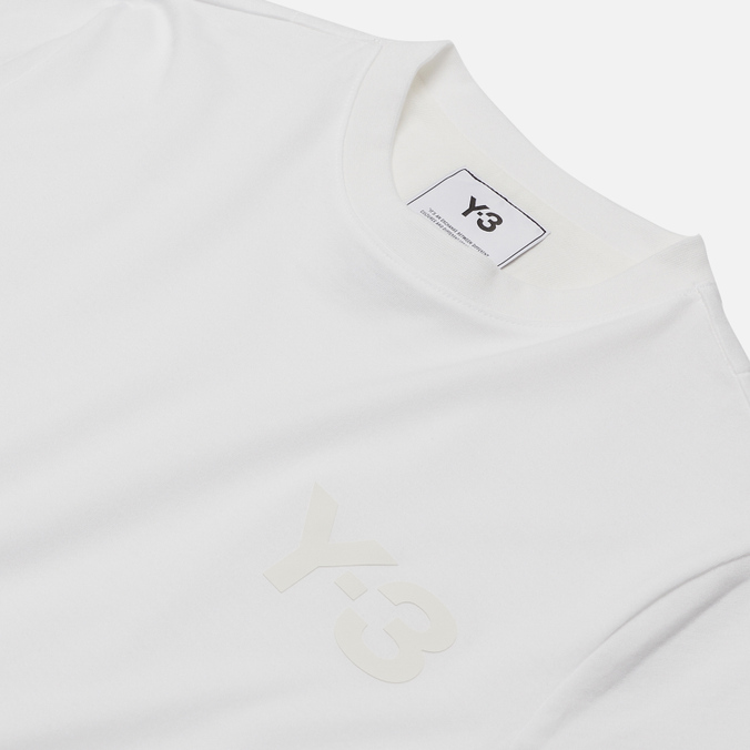 Женская футболка Y-3, цвет белый, размер XS GM3273 Classic Logo - фото 2