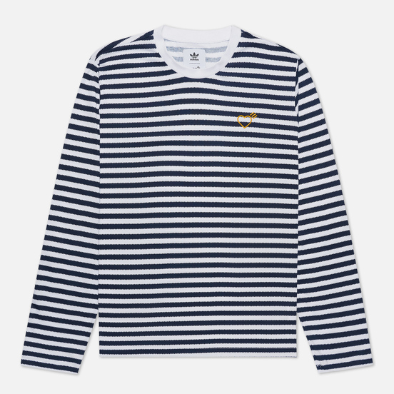 Мужской лонгслив adidas Originals x Human Made Stripe White/Collegiate Navy