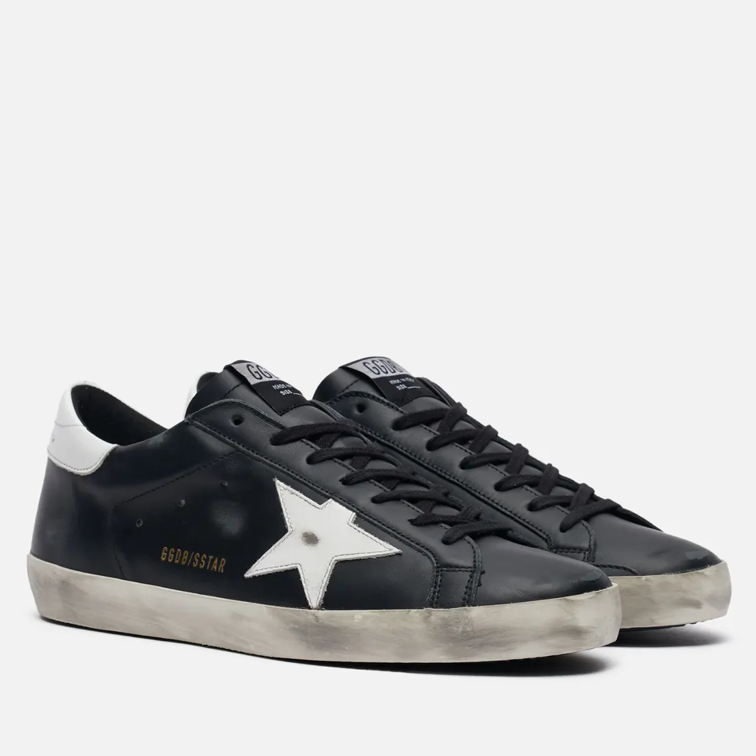 Golden Goose Мужские кроссовки Superstar Leather/Shiny Leather Star